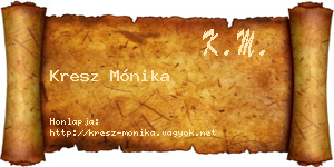 Kresz Mónika névjegykártya